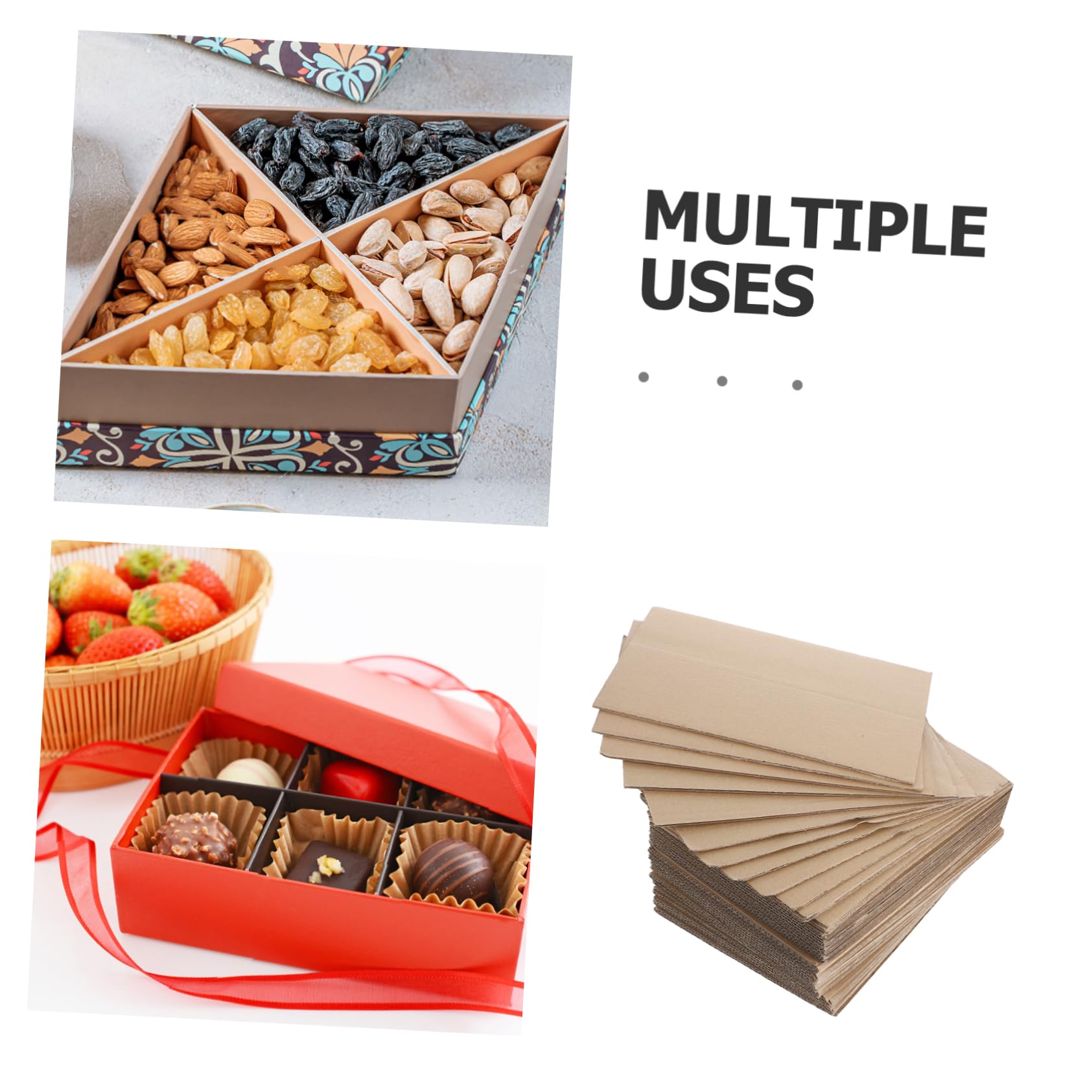 Feuilles de Carton Ondulé 50 Pièces, Renfort de Fond pour Boîtes | Papier Ondulé Robuste, Base Protectrice, pour Cartons de Déménagement et Emballage Colis Carton