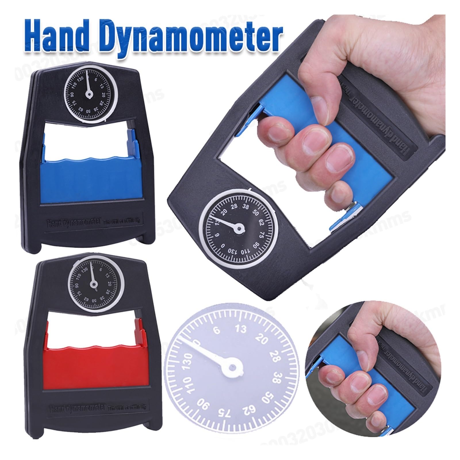 MRKU Dinamometro Digitale con Impugnatura ergonomica, Strumento di misurazione della Forza e della Potenza, capacità di 130 kg/287 libbre, potenziatore per avambracci per Allenamento.