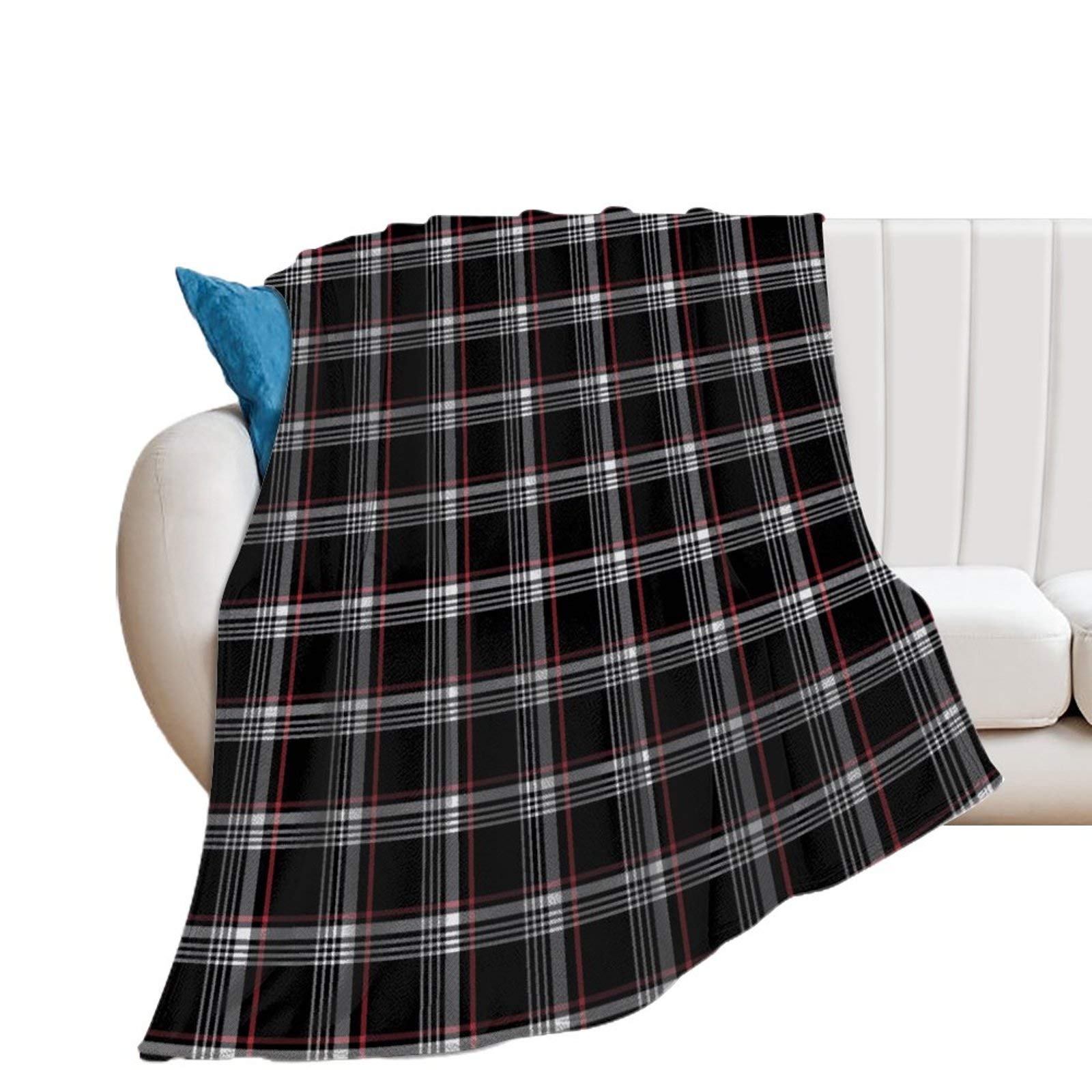 Fifbird Girls Golf Gti Plaid3 Fleece Blanket Throw Light-Weight Flannel Throws Reversible Car Blanket For Living Room (Golf Gti Plaid) 40"X30"
