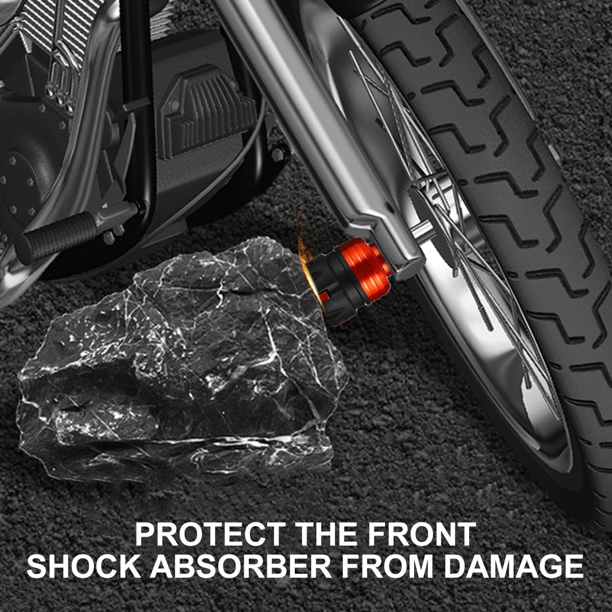 SOLUSTRE 2 Pcs Motorcycle Front Fork Anti-drop Collision Caps Aluminum Alloy Wheel Protection Sliders for Off-road Motorbike Modification Accessories