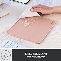 Vista 3 de Alfombrilla para mouse Logitech - Serie Studio, alfombrilla de mouse para computadora con base de goma antideslizante, deslizamiento fácil