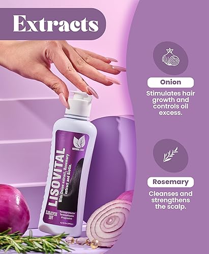 Miniatura 3 de Natural Sant - Liso Vital duo kit - Champú y acondicionador sin enjuague, anti encrespamiento, protector térmico para cabello con extracto de