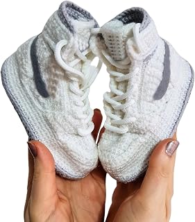 Baby Custom Knit Booties, Basketball Infant Newborn Wool Cotton Slippers, Handcrafted Jordan-Inspired Crochet Slippers, Walker first Step Walking Toddlers Shoes, Cozy Winter Warm Knitted Socks