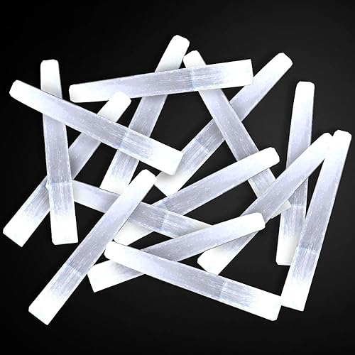 Himalayan Glow WBM - Palitos de cristal de selenita, cristales de 2 libras y piedras curativas de turmalina, reiki, piedras de chakra para curación