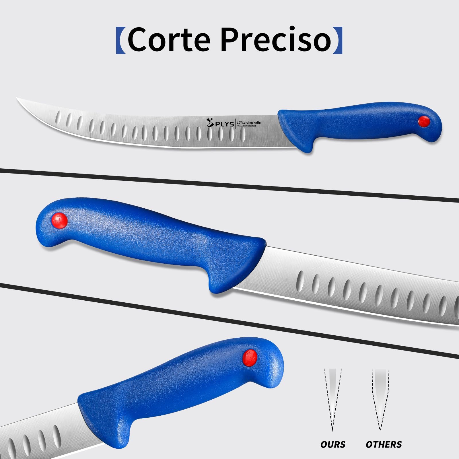 Cuchillo Jamonero Profesional 26cm Acero Inoxidable Cuchillo Carnicero Deshuesador