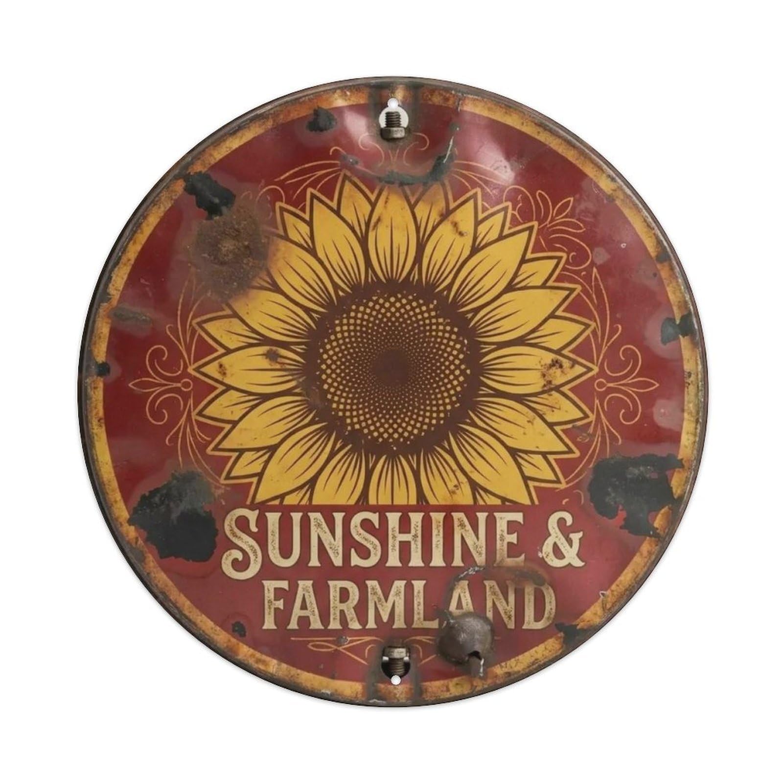 Sunflower Theme. Metal Tin Sign Plaque