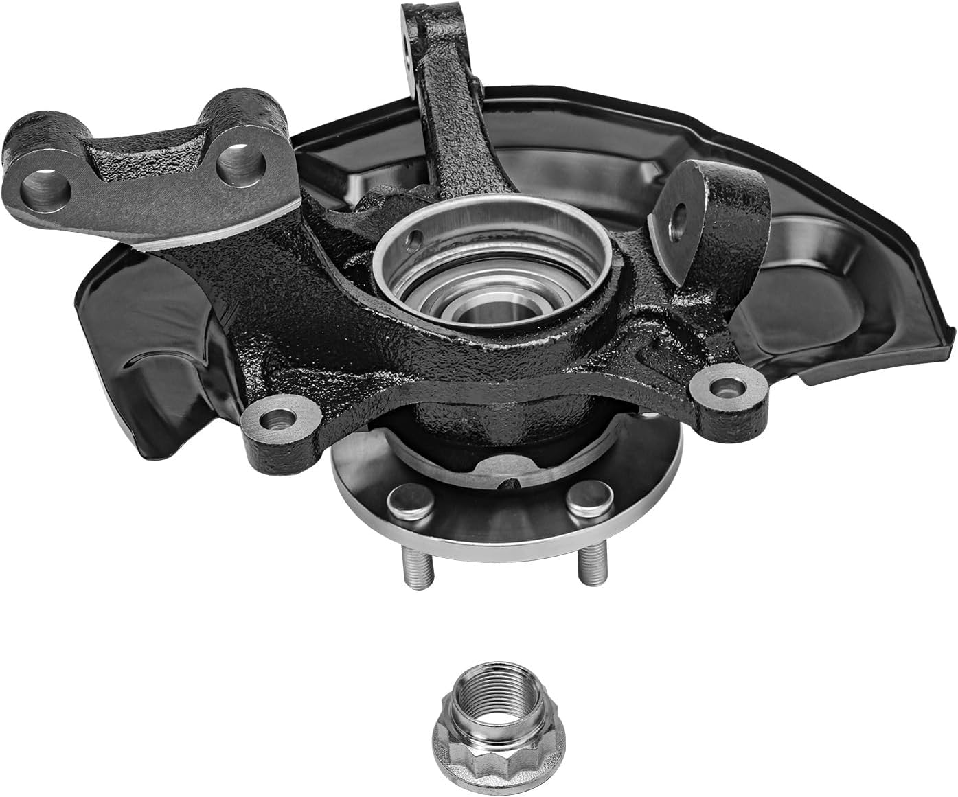 Detroit Axle - AWD Front Steering Knuckles & Wheel Hub Bearings Replacement for 2004 2005 2006 2007 2008 2009 2010 Toyota Sienna - 2pc Set