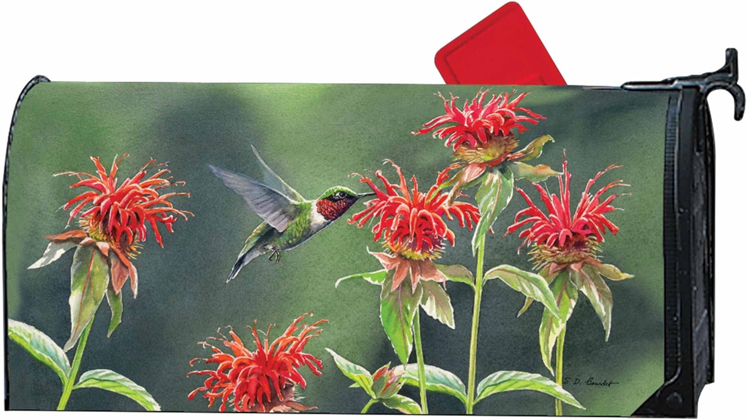 Studio M Hummingbird Flutter Decorative MailWrap, The Original Magnetic Mailbox Cover, Made in USA, Superior Weather Durability, Standard Size fits 6.5W x 19L Inch Mailbox