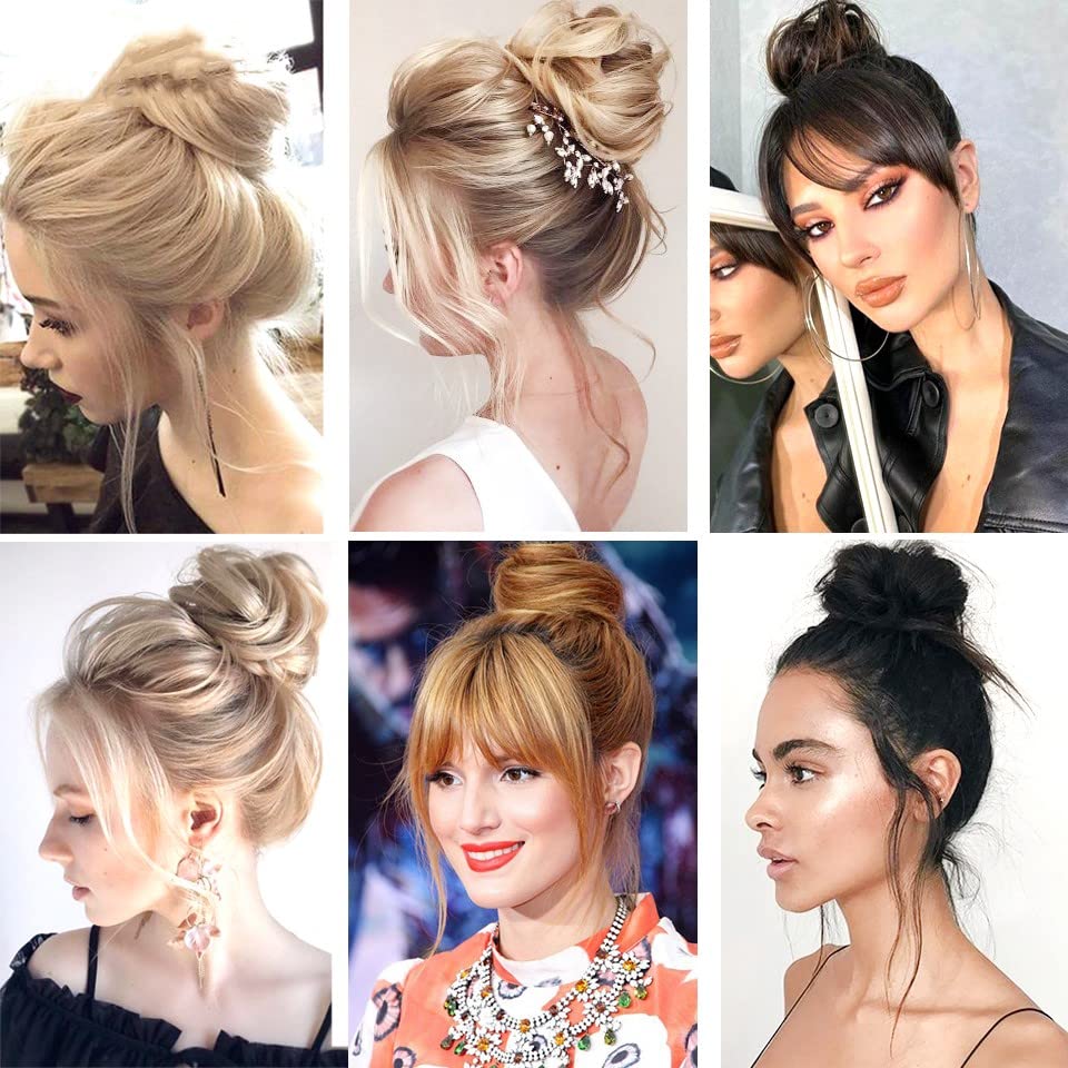 Miniatura 7 de 2 extensiones de moño para cabello con clip de orejas de gato, moño desordenado con clip de pinza para moño, accesorio de peluca, moño de orejas de