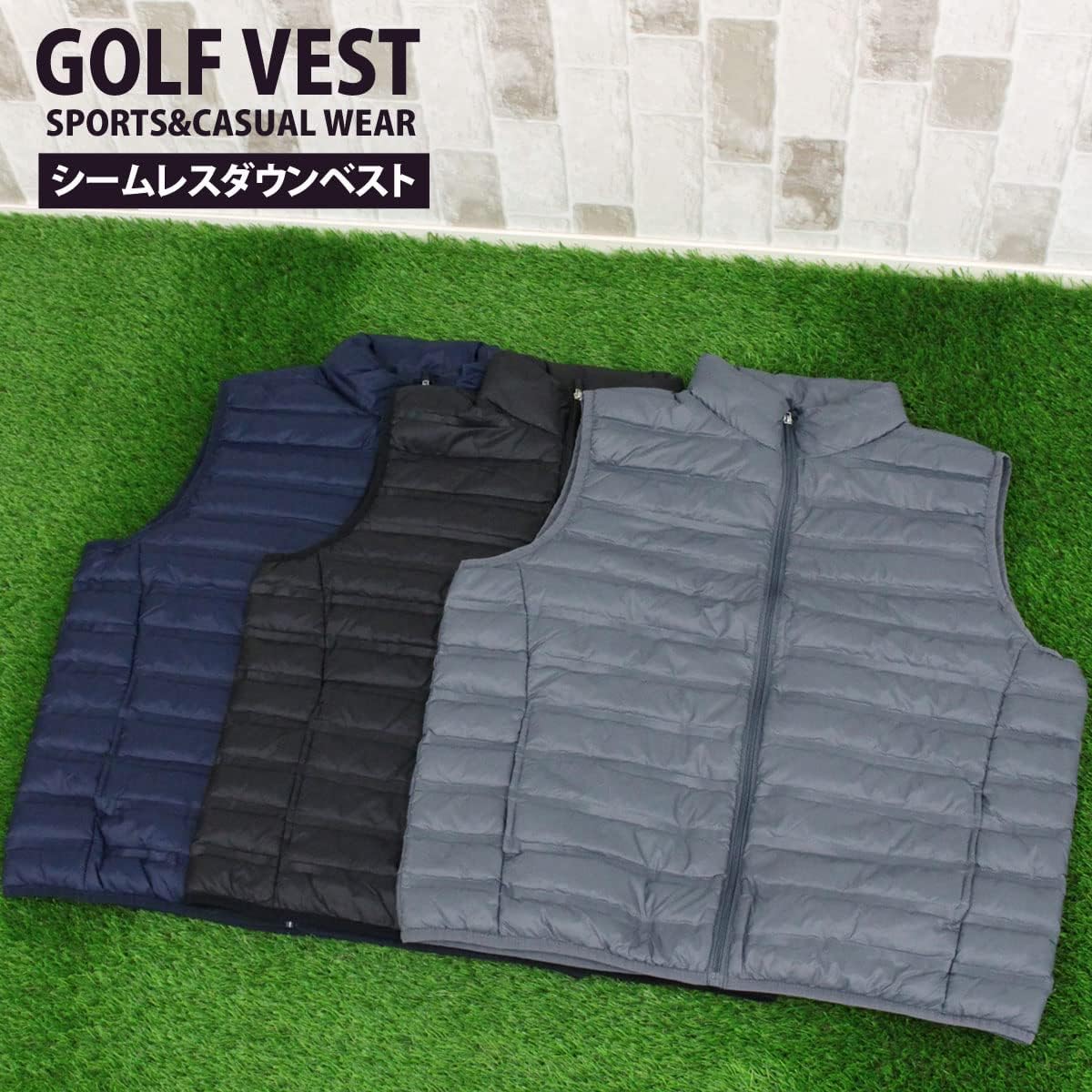 Amazon | [TopIsm] [トップイズム] ゴルフ ダウンベスト メンズ ゴルフ