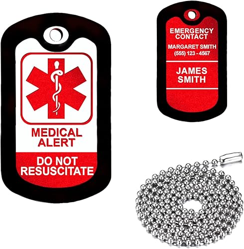 Miniatura 3 de Etiqueta de alerta médica, Aluminio anodizado