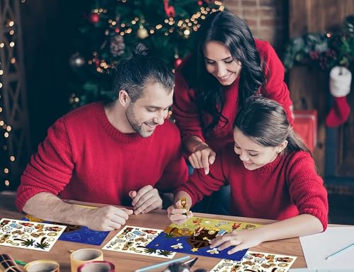 Miniatura 3 de D4DREAM Calcomanías de Natividad, calendario de Adviento para niños, calendario de Adviento de Navidad, calcomanías de calendario de cuenta