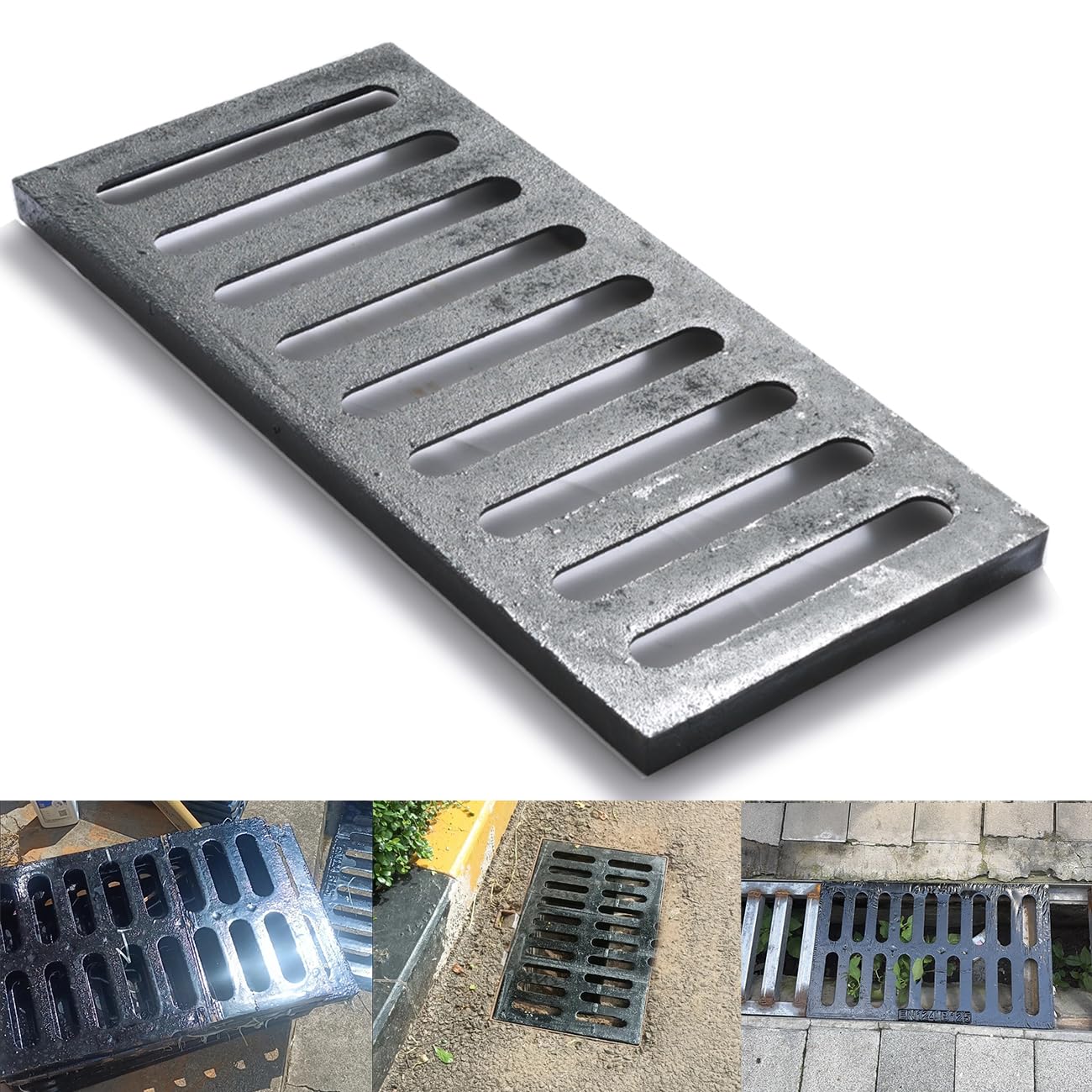 Rectangle Cast Iron Drain Grate, 17 * 8 in B125 Heavy Duty