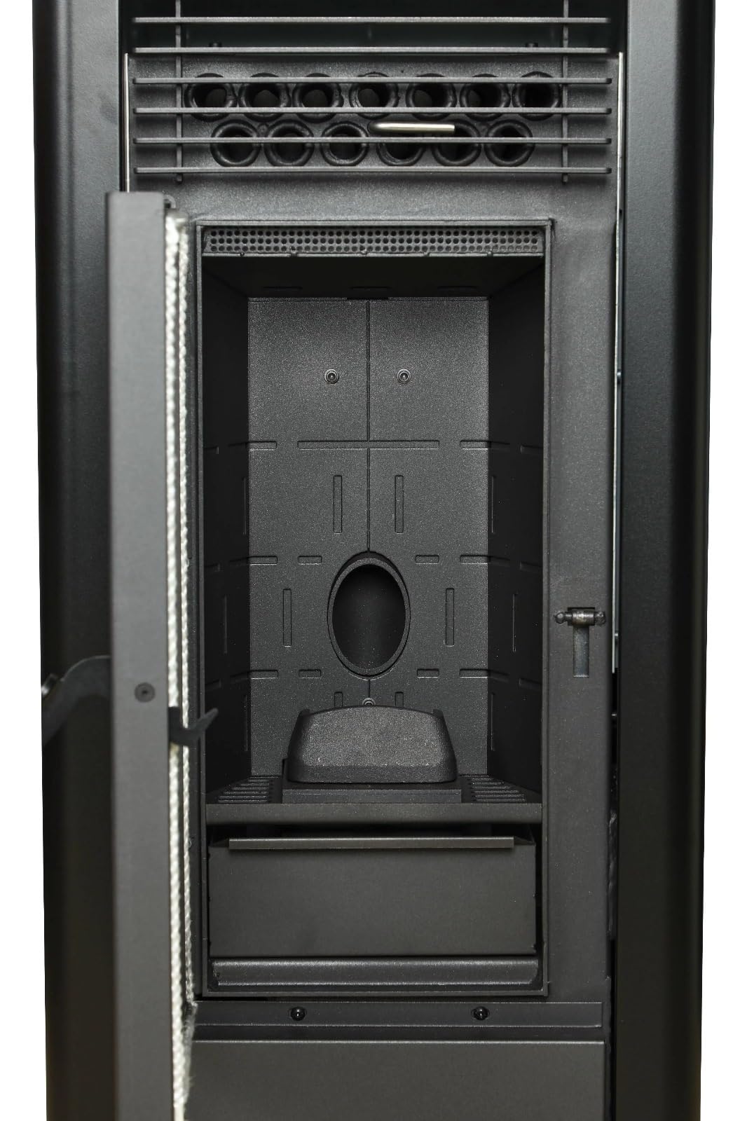 Stufa a Pellet 10kW ad Aria Ventilata Rodi Riscaldamento Alta Efficienza 100mq (Bianco)