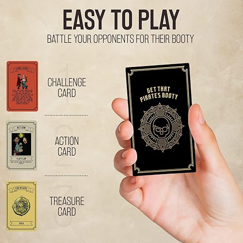 Miniatura 8 de Get That Pirate's Booty - Juego de cartas divertido para 2 a 6 jugadores, para adultos, adolescentes y niños, un divertido juego temático de pirata