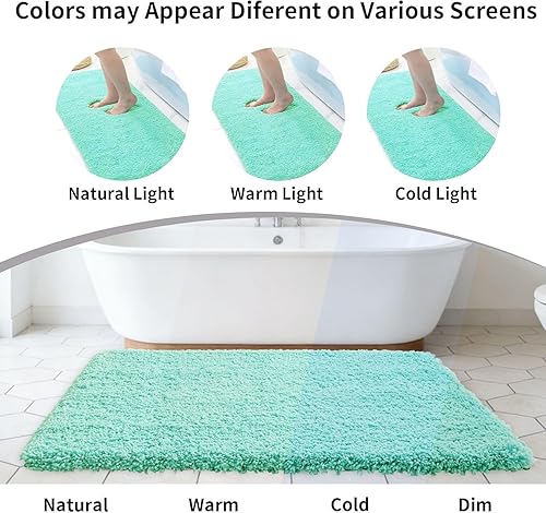 Miniatura 14 de Alfombra de inodoro blanca 22x24, antideslizante, esponjosa, alfombra de piso para baño en forma de U, lavable, alfombra de contorno para inodoro