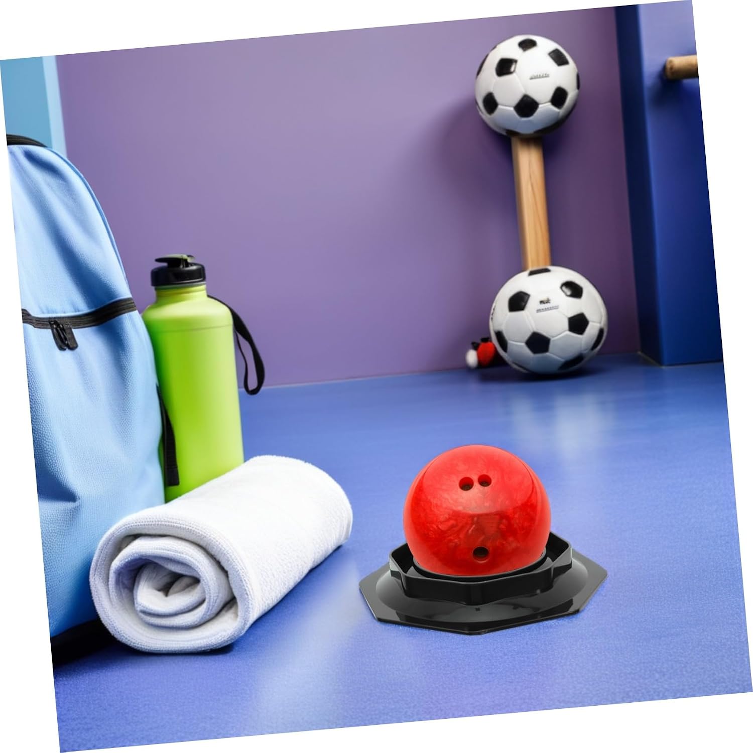 Veemoon Pad Balls for Ball, Holder Portable Sanding Bowling for Plastic Sandpaper Mount Maintenance at Sturdy Accessory with Extended Use Home Sports Equipment