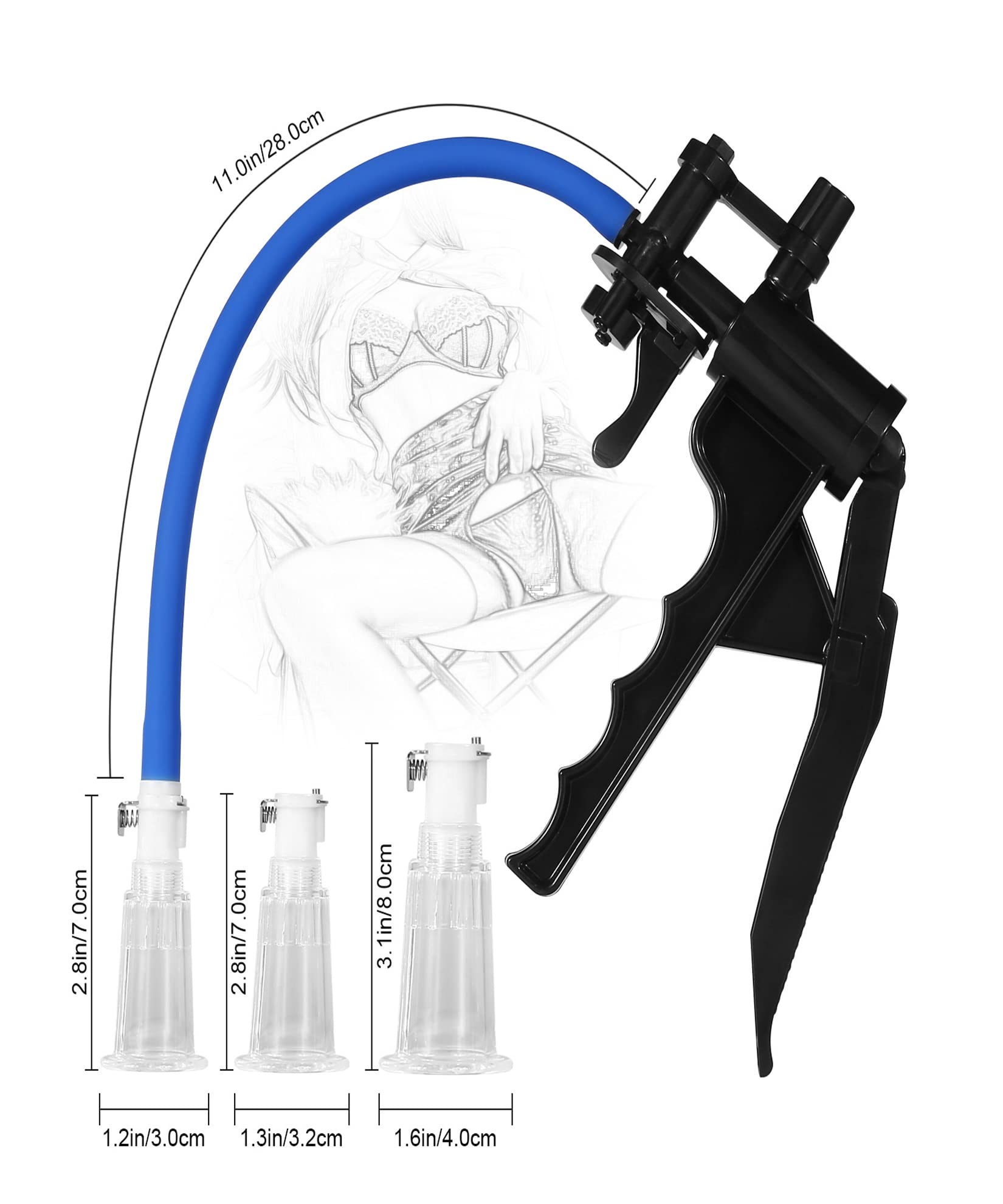 Tire-lait Avec 3 Tailles Différentes Masseur De Sein Pompe À Vide For Élargissement Du Stimulation Mamelon Aspirateur Érotique For Femmes Couples