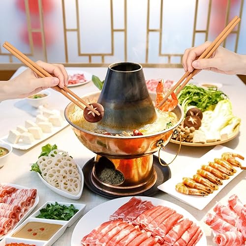 Miniatura 5 de Jucoan Juego de 100 pares de palillos de bambú reutilizables, palillos de bambú naturales saludables de 9.5 pulgadas de largo, palillos de madera