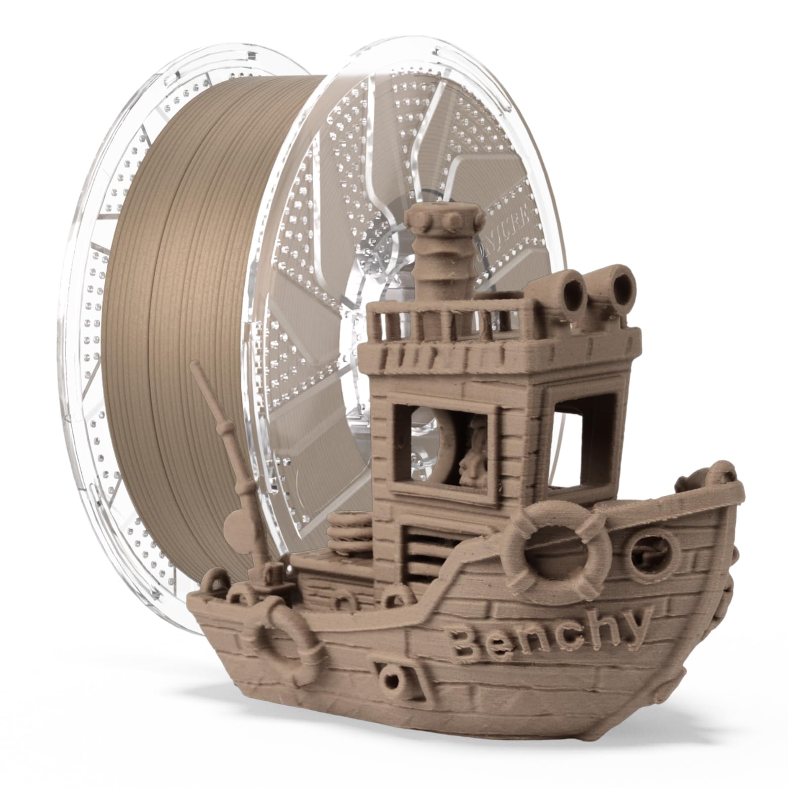 Chitu Systems PLA ウッドフィラメント 1.75mm 1kg(2.2LBS) Wood PLA 3Dプリンター用フィラメント 木部繊維15％以上 寸法精度±0.02mm 低反り 木調フィラメント ホワイトオーク