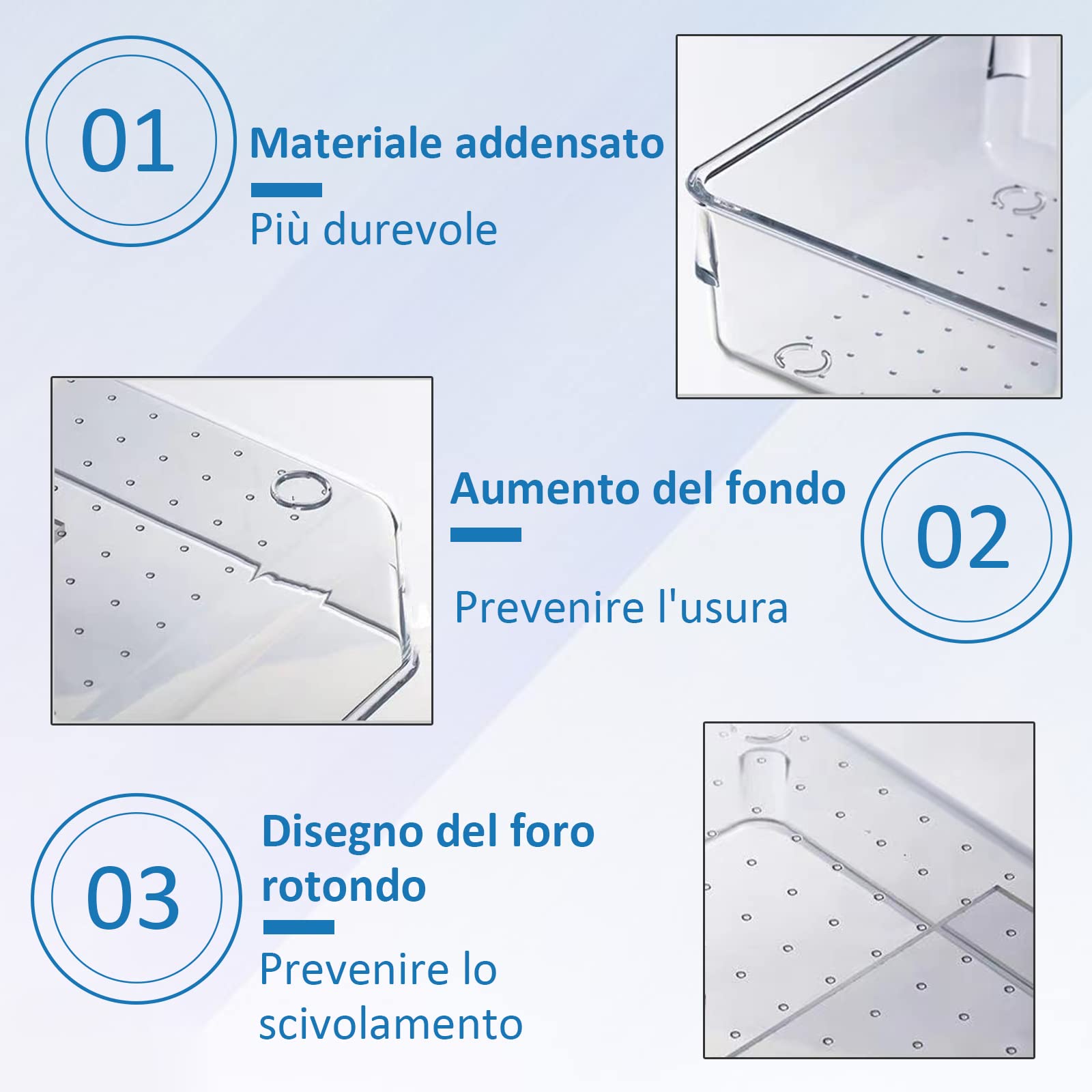 Lot De 6 Petits Bacs De Rangement Transparents Pour Tiroir De Salle De Bain, Tiroir De Rangement En Plastique Acrylique Pour Tiroir De Cuisine Et Bureau