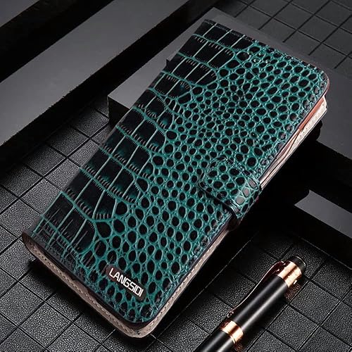 Miniatura 8 de Luxury Crocodile Pattern Leather Case for Samsung Galaxy S21 S22 Ultra S20 FE S9 S10 Plus Note 20 10 A53 5G A71 A51 A52 A52S A72 Card Slot Auburn