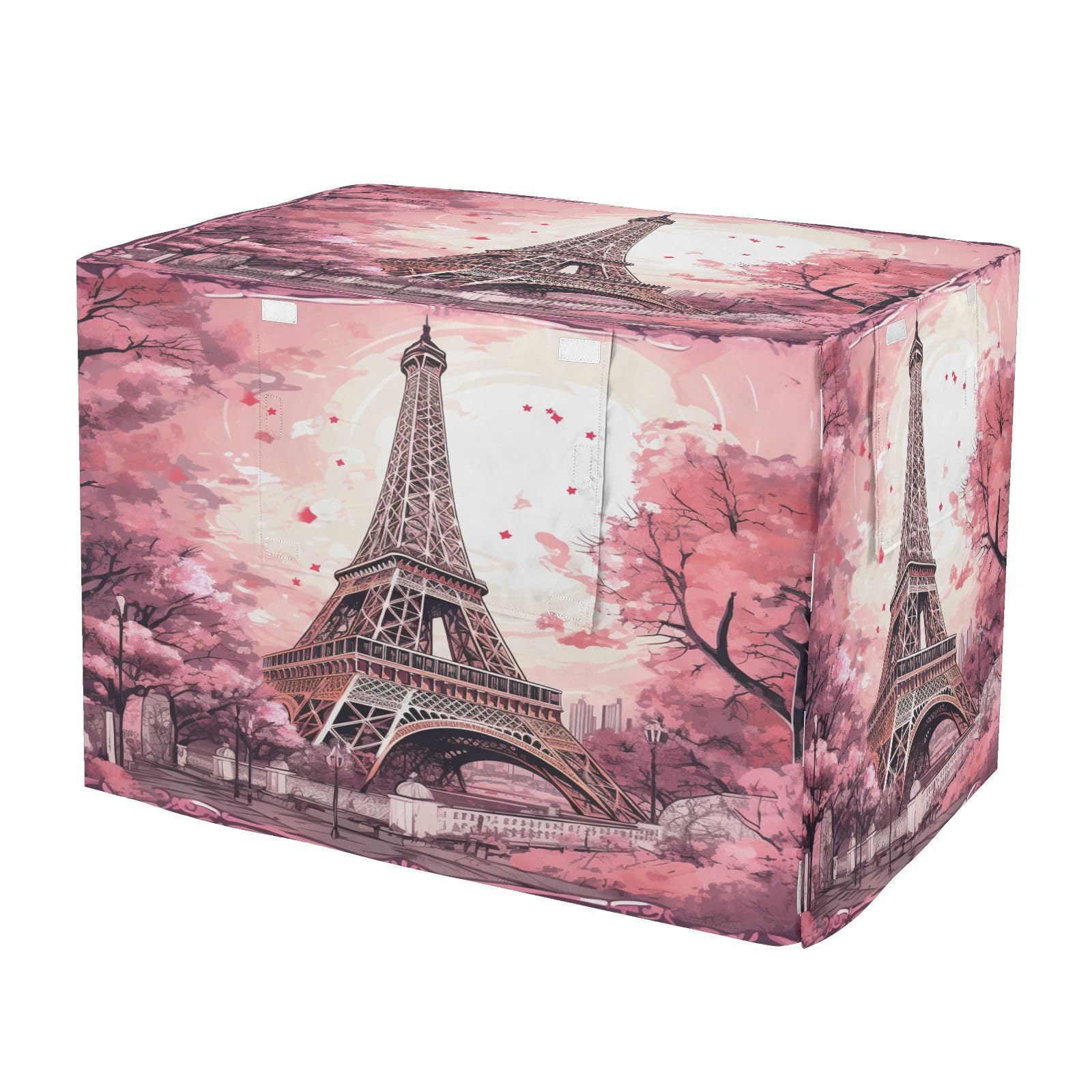Housse imperméable pour cage chien et chat motif rose Art De La Tour