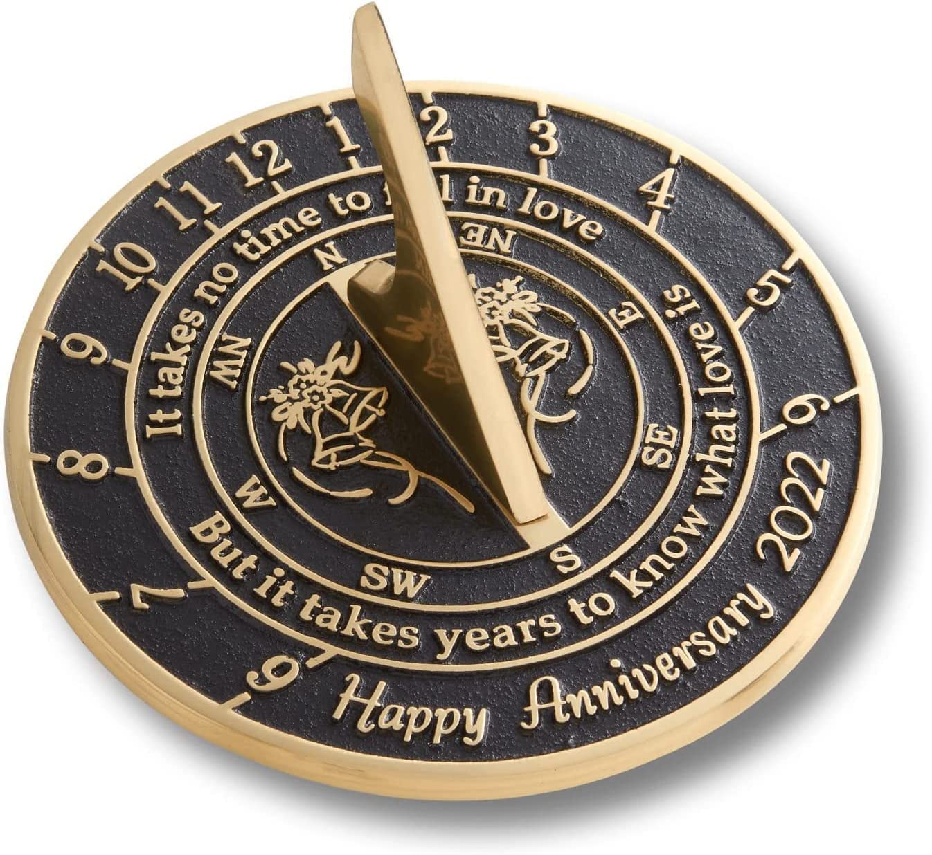 Reloj de sol de latón macizo único para decoración exterior de lujo