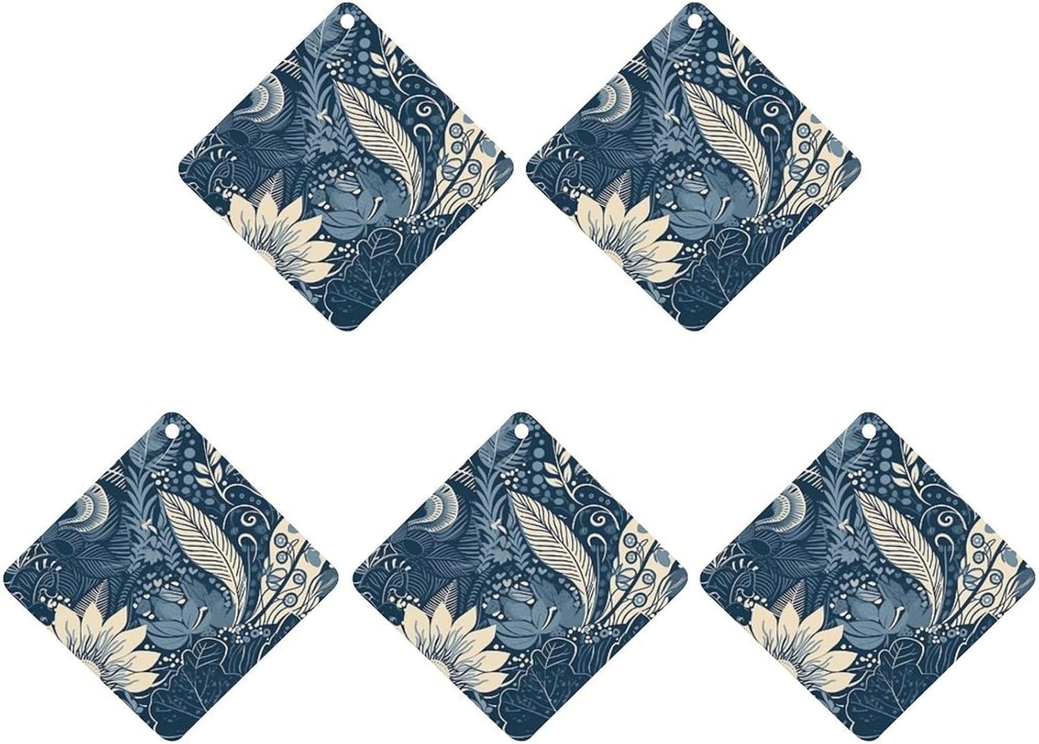 Car Air Fresheners 5 Pcs Hanging Air Freshener for Car Jungle Leaves Pattern Hanging Scented Cards Air Freshener Aromatherapy Tablets Lavender Hanging Air Freshener for Car Rearview Mirror