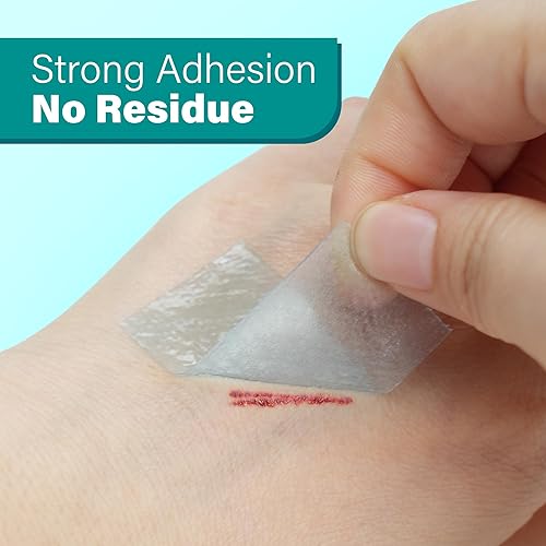 Miniatura 3 de LotFancy Cinta de silicona médica, 2 rollos de 1 x 5.5 yardas, cinta quirúrgica adhesiva impermeable, cinta de piel suave para cirugía, primeros
