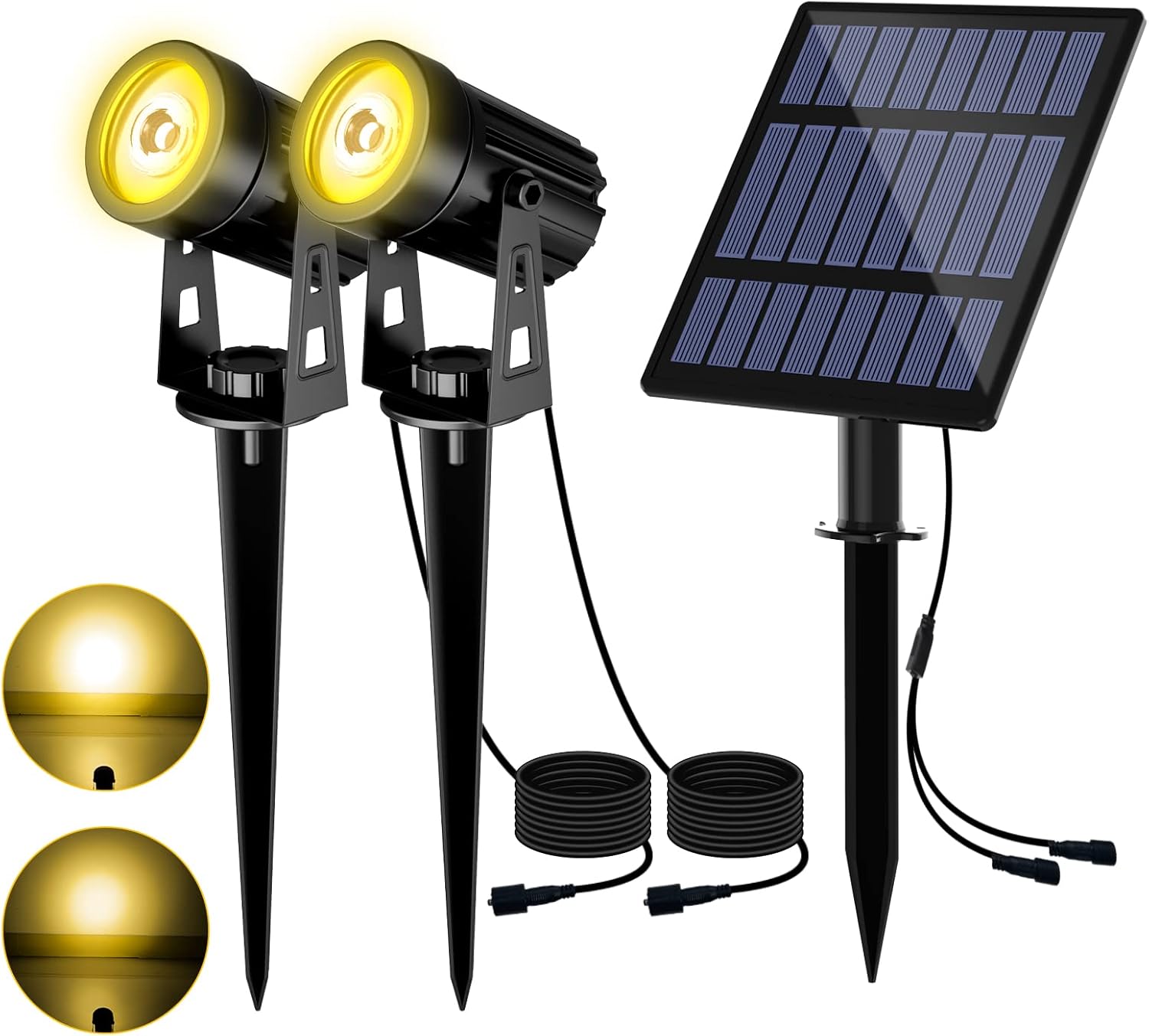 TSUN Solar Lights Outdoor Garden, Set of 2 Solar Garden Lights 1LED
