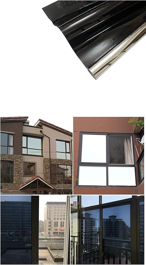 Amazon 鏡 昼間 プライバシー ウィンドウフィルム 反射 ウィンドウステッカー アンチuv 熱制御 日焼け止めフィルム 窓ガラスの色合い ために オフィス ホーム 黒 60x600cm 24x236inch Enjoy Home R S 窓用フィルム 通販