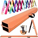 MARFULA 6 FT / 8 FT / 9 FT Folding Gymnastics Beam Foam Balance Floor Beam - Extra Firm - Suede Cover - Anti Slip Bottom with Carry Bag for Kids/Adults Home Use