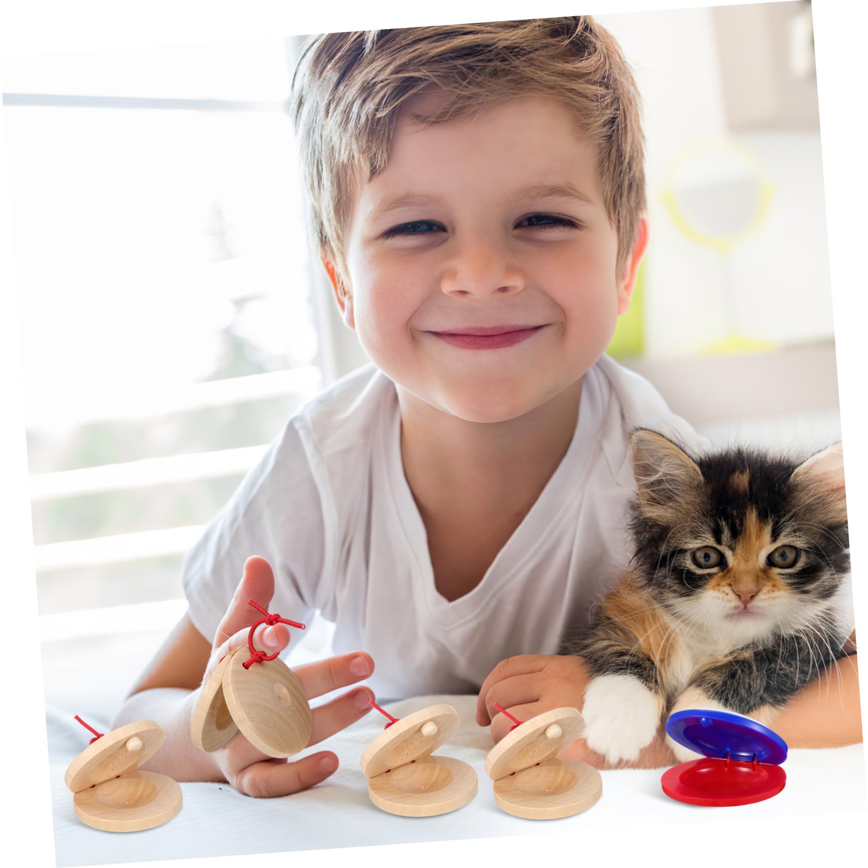 SEWACC Juego de 24 Piezas de Palas de Madera y Plástico para Niños, Juguetes Educativos de Percusión Infantil Que Entrenan la Audición y Fomentan la Comunicación Familiar