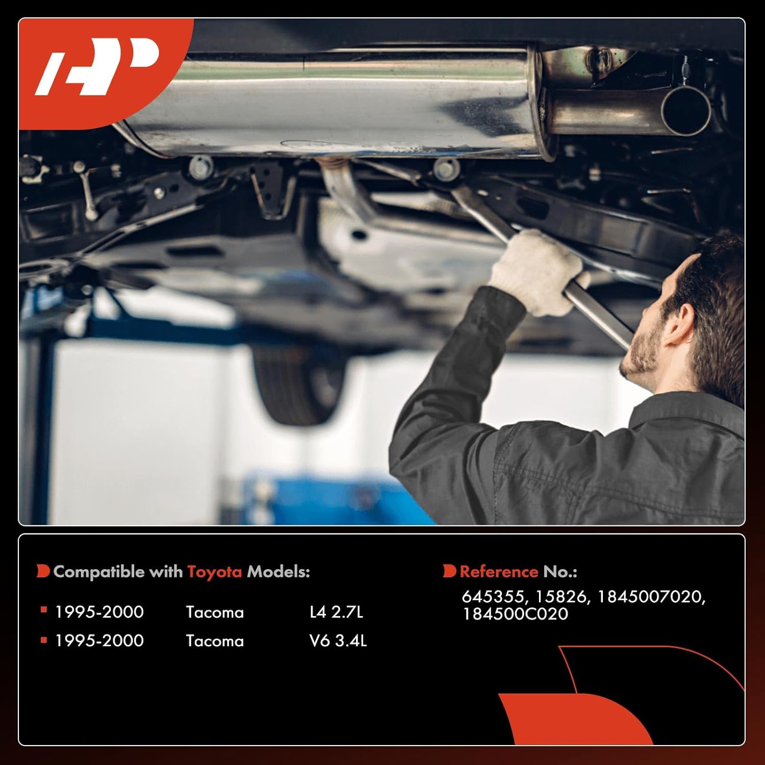 A-Premium Catalytic Converter Kit Direct-Fit Compatible with Toyota Tacoma 1995-2000 2.7L 3.4L, E.P.A. Compliant, Replace# 1845007020, 184500C020