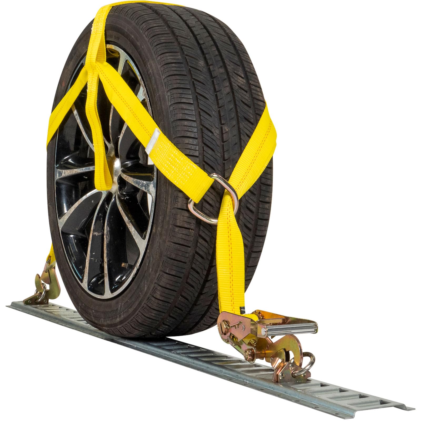 US Cargo Control Adjustable Wheel Net with 2 Inch Top Strap, Fitted with Twisted Snap Hook and Ratchet with Snap Hook, Easy to Use for Vehicle Tie Down, 3,333 Pound Working Load Limit