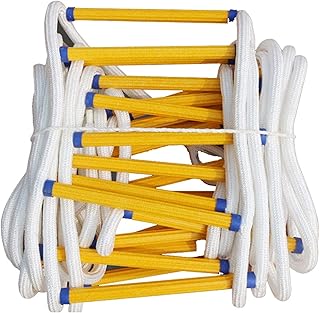 Fire Escape Ladder, Fire Escape Ladder (2-7 Story) Non-Slip Emergency Flame Resistant Safety Rope Ladder with Hooks, Fire Rescue Rock Climbing Escape Escape from Window and Balcony,8m/26.2ft
