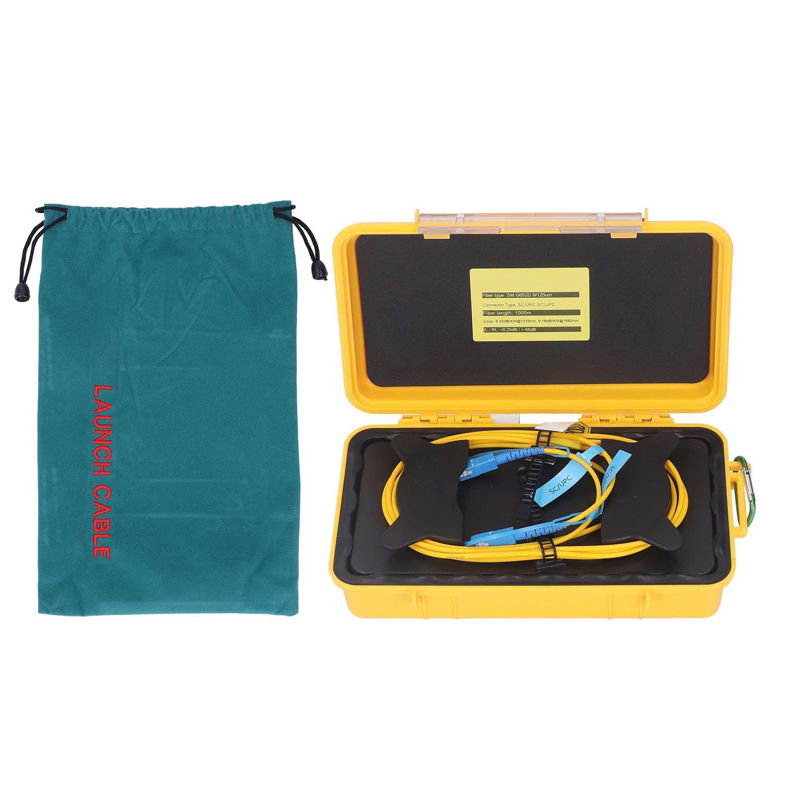 Cavo Prolunga OTDR LC/UPC 500m Monomodale - Per Test Fibra Ottica Con Scatola - Foto 3