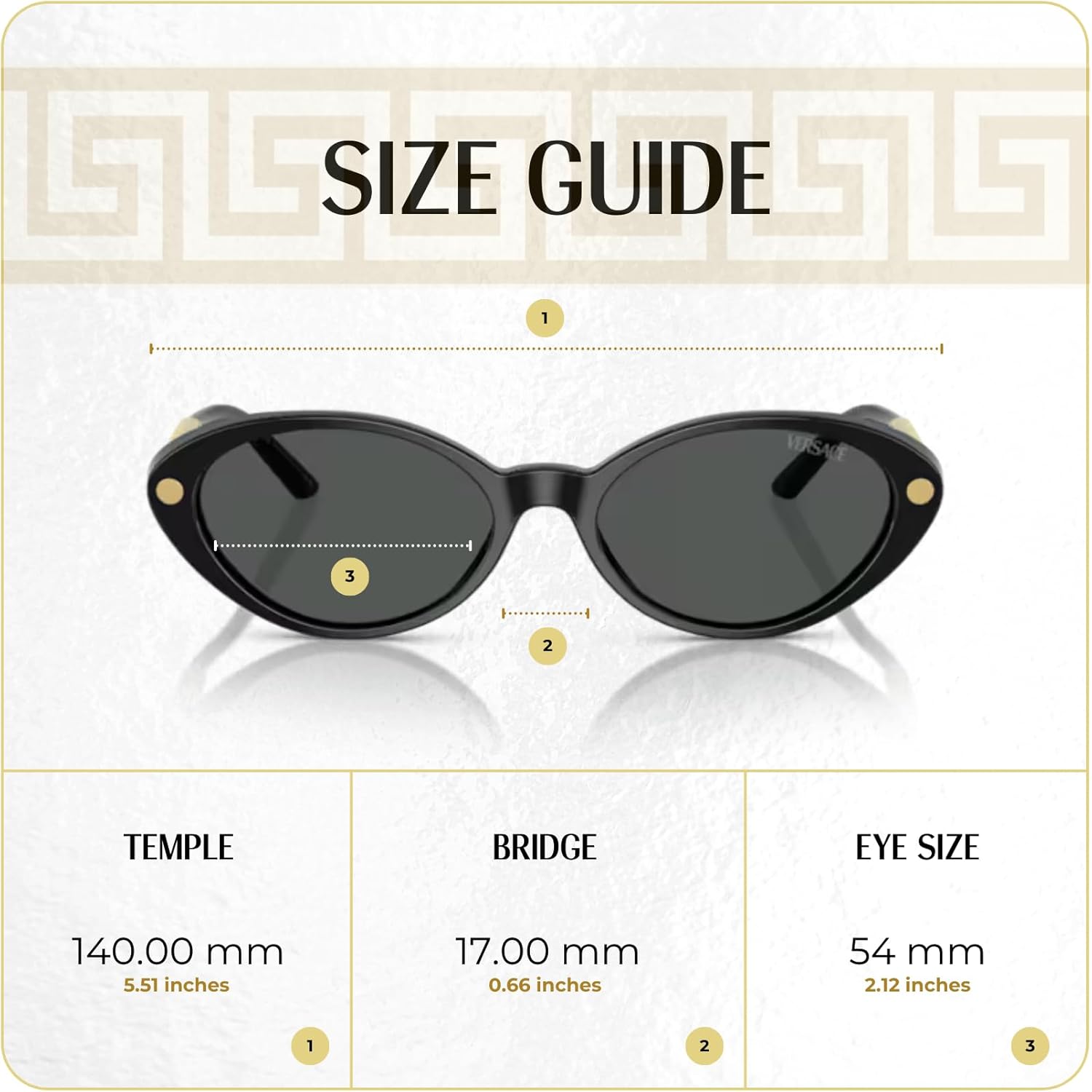 Versace VE4469 54MM Oval Sunglasses for Women +BUNDLE with ACCESSORY EYEWEAR KIT - Image 4