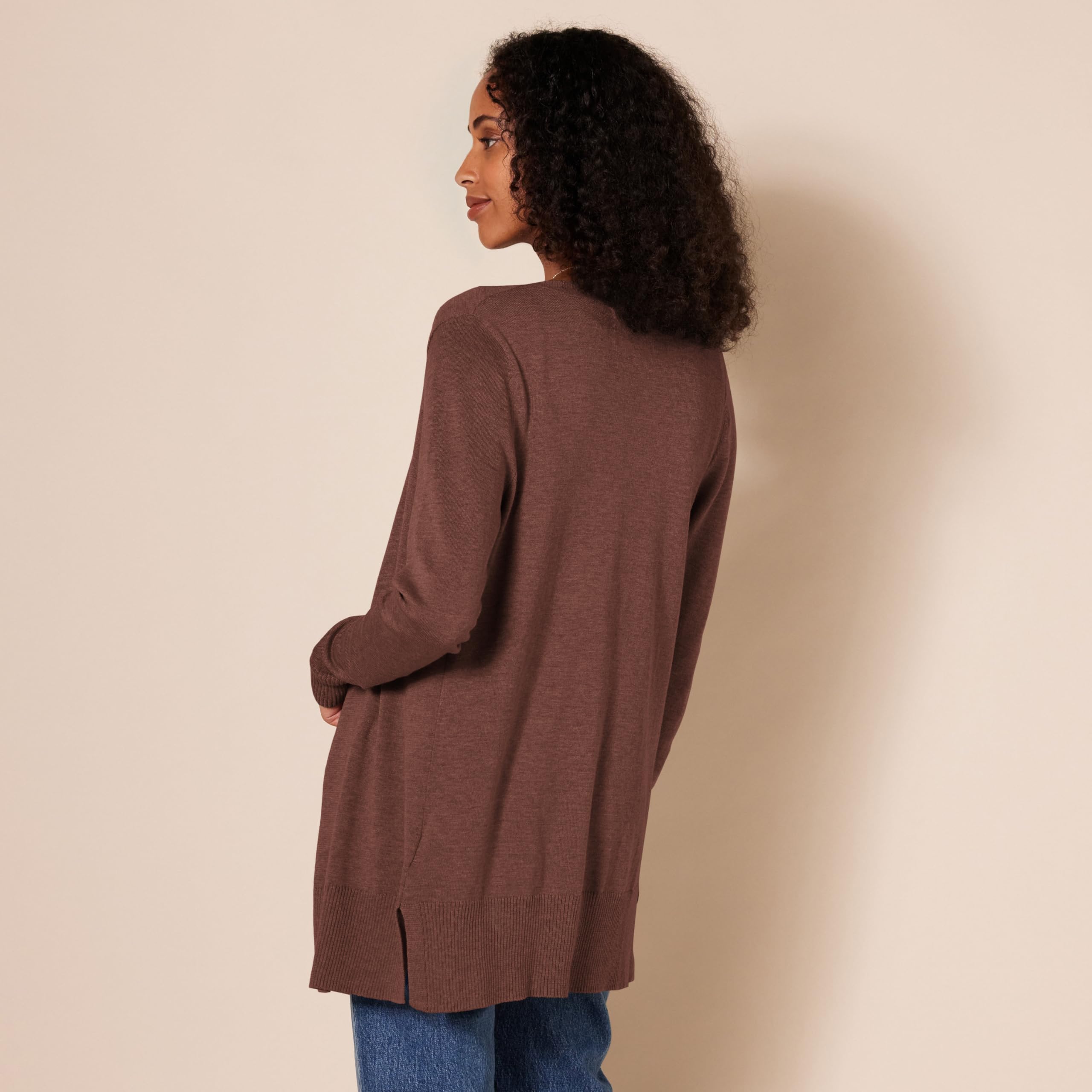 Amazon Essentials Cardigan Leggero Aperto sul Davanti (Disponibile in Taglie Forti) Donna