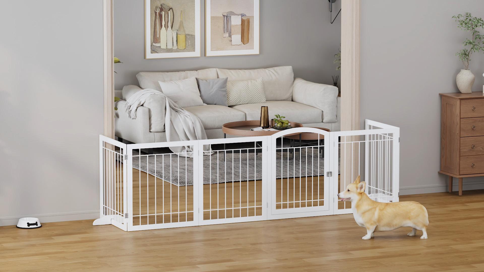 Baby Gates BeeNbkks Freestanding Pet Gate With Cat Door Walk - Main Image