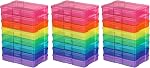 novelinks 24 Pack 4"x6" Clear Photo Storage Boxes and Photo Box Organizers | Photo Organizers and Storage, Task Boxes for Special Education, Picture Box, Photo Storage Containers, Flash Card Holder