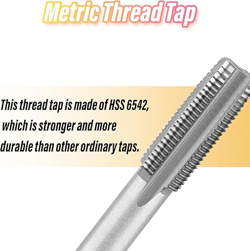 Miniatura 4 de Piutouyar HSS M10 x 0.039in, rosca de metal para máquina