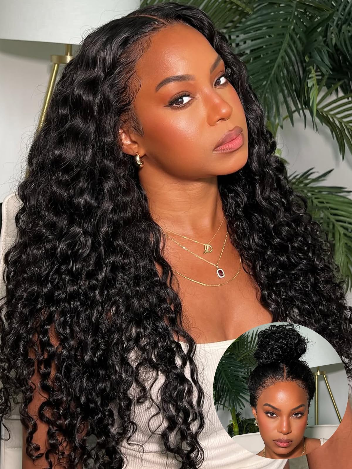 13x6 Water Wave Human Hair Wig, Glueless Pre-Cut Lace, Beginner Friendly Amazon.com : UNICE 13x6 Deep Water Wave Lace Front Wigs  main image 3