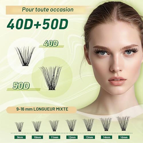 KEYYOU Kit d'extension de cils DIY - Kit d'extension de cils individuel - 2