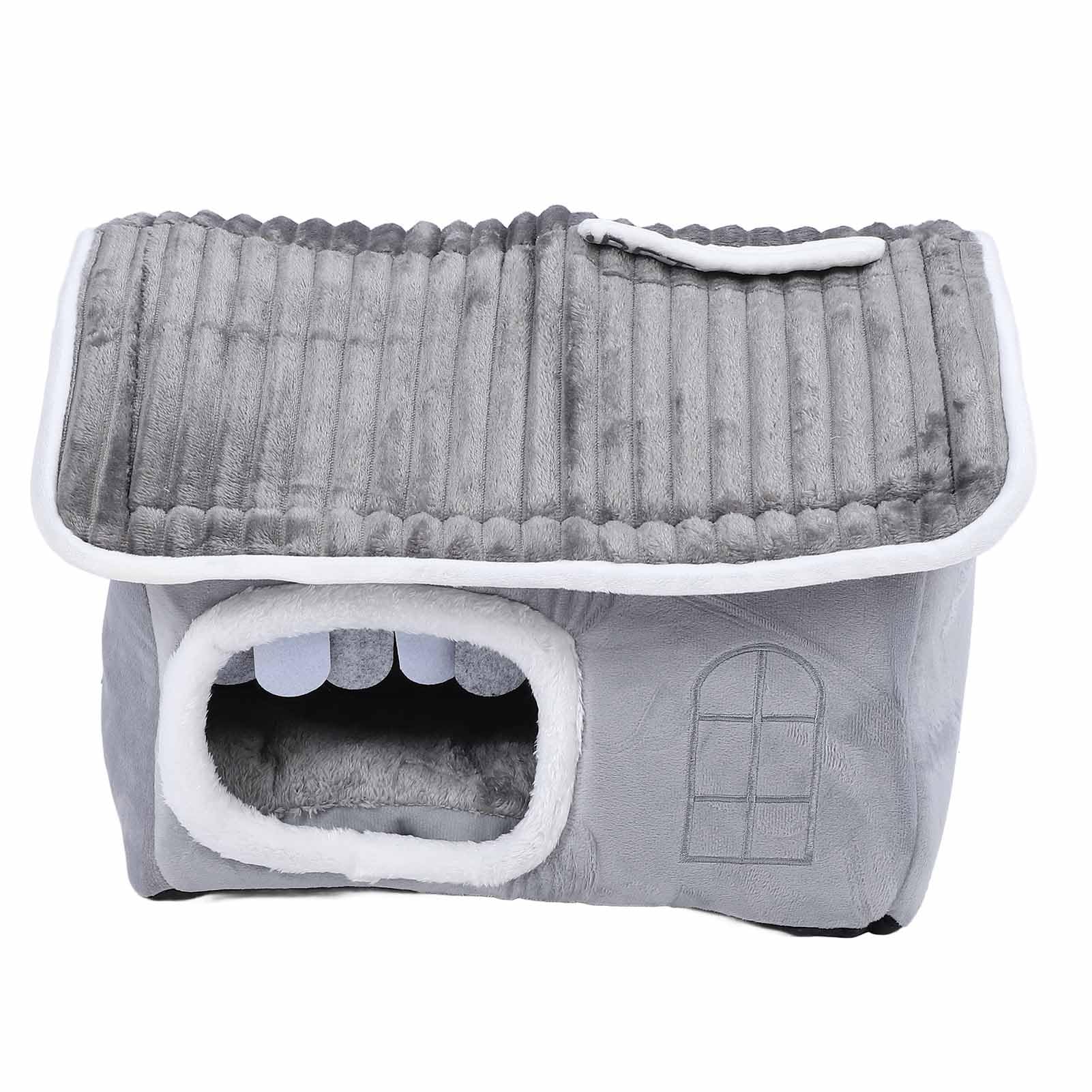 Indoor Dog House, Enclosed Warm Cat Bed House, Removable Washable Soft Winter Warm Pet House for Small Medium Dogs and Cats with Insulated Cozy Interior (M)