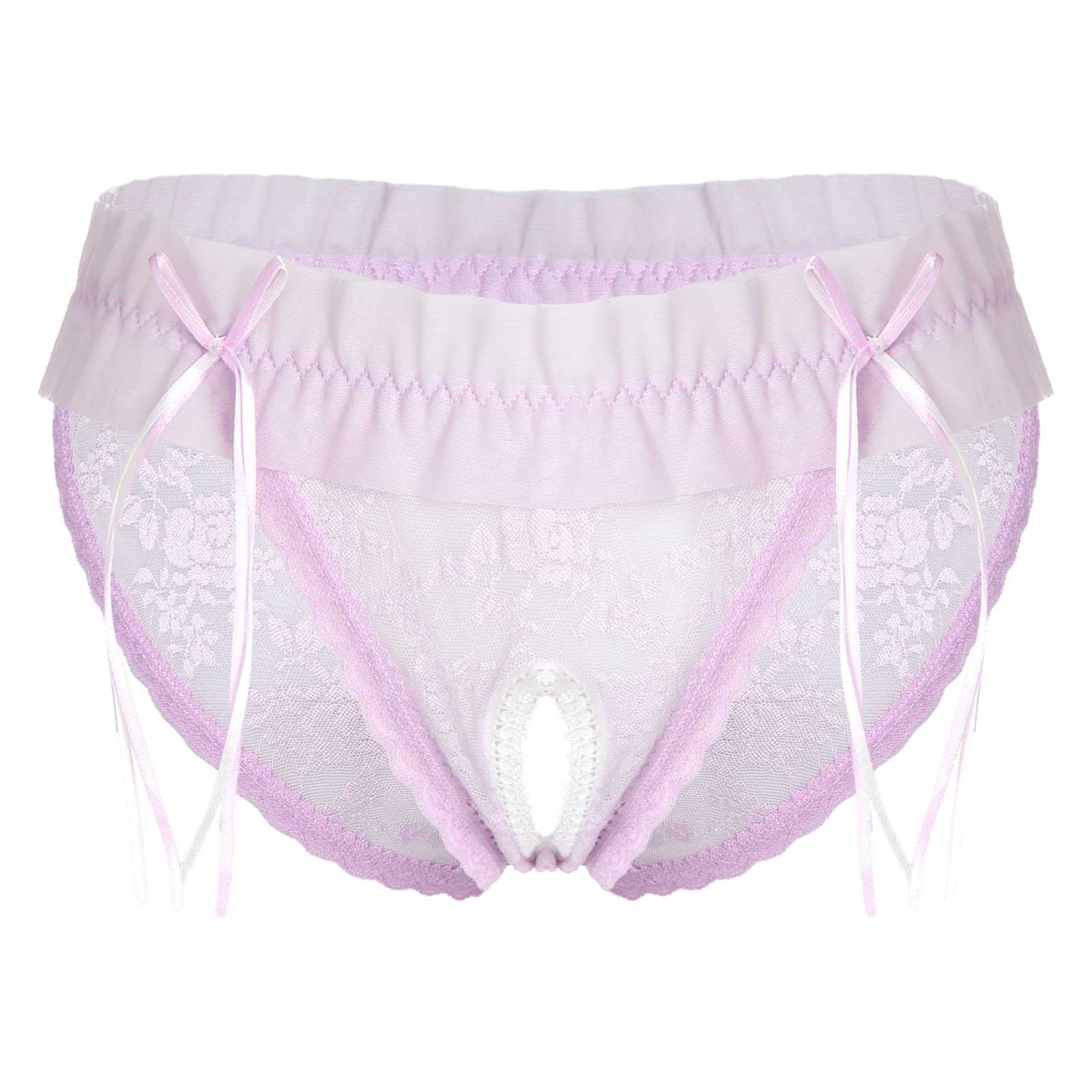 CHICTRY Women Sexy See Through Lace Mesh Panties Hollow Out Bikini Briefs Thong Underwear Underpants