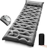 Vista 1 de Colchoneta de dormir para campamento, de 5.9 pulgadas de grosor, con almohada integrada y bomba de pie, almohadilla de dormir autoinflable
