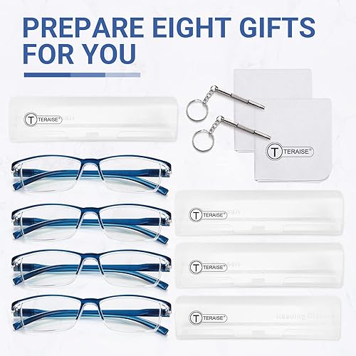 Miniatura 6 de TERAISE Gafas de lectura de luz anti-azul de la moda hombres mujeres lector de computadora