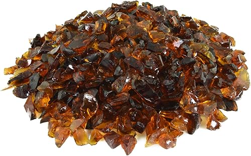 Miniatura 10 de 12" - 34" Fragmentos de vidrio ignífugo para uso en fosos de fuego interiores o exteriores o chimenea, 10 libras, Azul marino oscuro